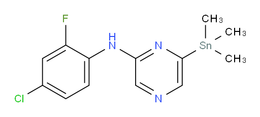 N-(4-chloro-2-fluorophenyl)-6-(trimethylstannyl)pyrazin-2-amine