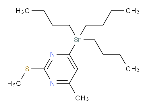 4-methyl-2-(methylthio)-6-(tributylstannyl)pyrimidine