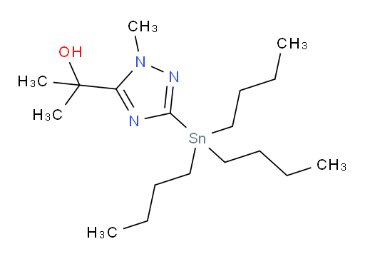 2-(1-methyl-3-(tributylstannyl)-1H-1,2,4-triazol-5-yl)propan-2-ol