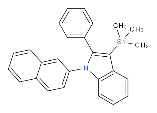 1-(naphthalen-2-yl)-2-phenyl-3-(trimethylstannyl)-1H-indole