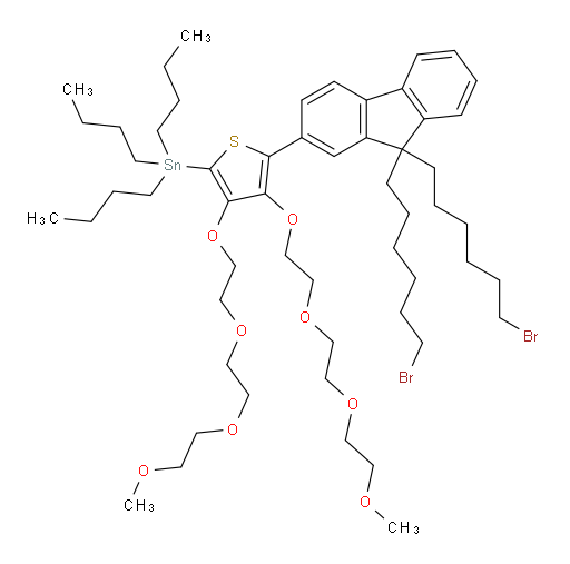 (5-(9,9-bis(6-bromohexyl)-9H-fluoren-2-yl)-3,4-bis(2-(2-(2-methoxyethoxy)ethoxy)ethoxy)thiophen-2-yl)tributylstannane