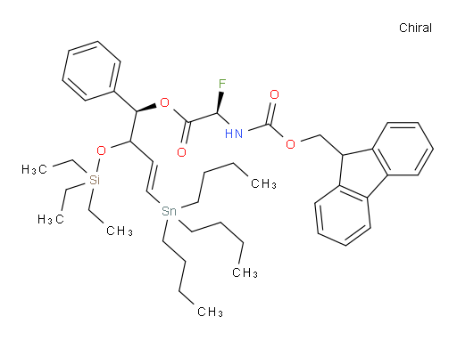 (2R)-(1R,E)-1-phenyl-4-(tributylstannyl)-2-((triethylsilyl)oxy)but-3-en-1-yl 2-((((9H-fluoren-9-yl)methoxy)carbonyl)amino)-2-fluoroacetate