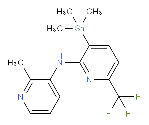 N-(2-methylpyridin-3-yl)-6-(trifluoromethyl)-3-(trimethylstannyl)pyridin-2-amine