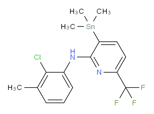 N-(2-chloro-3-methylphenyl)-6-(trifluoromethyl)-3-(trimethylstannyl)pyridin-2-amine