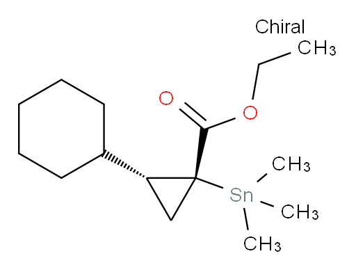 (1R,2R)-ethyl 2-cyclohexyl-1-(trimethylstannyl)cyclopropanecarboxylate