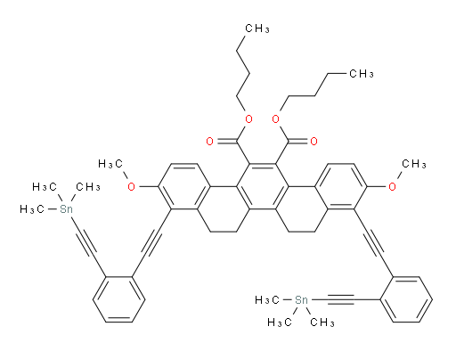 dibutyl 3,10-dimethoxy-4,9-bis((2-((trimethylstannyl)ethynyl)phenyl)ethynyl)-5,6,7,8-tetrahydropicene-13,14-dicarboxylate