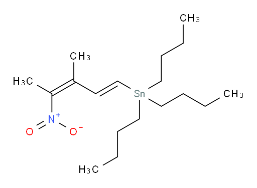 tributyl((1E,3Z)-3-methyl-4-nitropenta-1,3-dien-1-yl)stannane