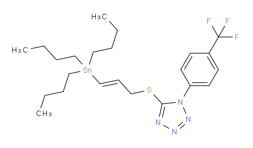 (E)-5-((3-(tributylstannyl)allyl)thio)-1-(4-(trifluoromethyl)phenyl)-1H-tetrazole