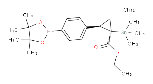(1R,2R)-ethyl 2-(4-(4,4,5,5-tetramethyl-1,3,2-dioxaborolan-2-yl)phenyl)-1-(trimethylstannyl)cyclopropanecarboxylate