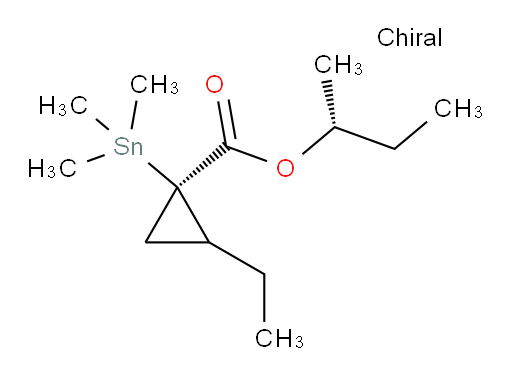 (1R)-(R)-sec-butyl 2-ethyl-1-(trimethylstannyl)cyclopropanecarboxylate