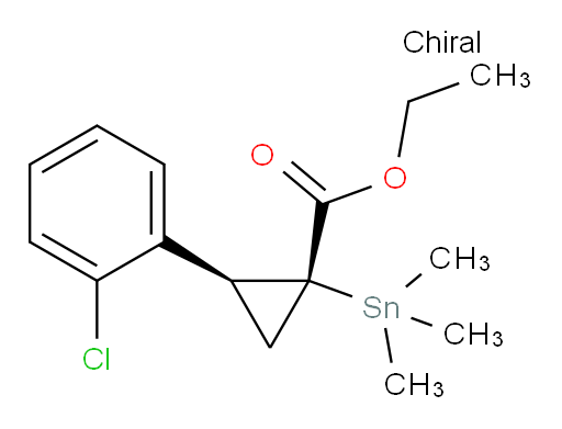 (1R,2S)-ethyl 2-(2-chlorophenyl)-1-(trimethylstannyl)cyclopropanecarboxylate