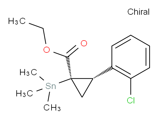 (1R,2S)-ethyl 2-(2-chlorophenyl)-1-(trimethylstannyl)cyclopropanecarboxylate