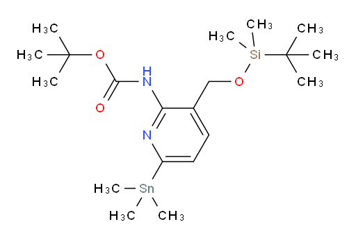 tert-butyl (3-(((tert-butyldimethylsilyl)oxy)methyl)-6-(trimethylstannyl)pyridin-2-yl)carbamate