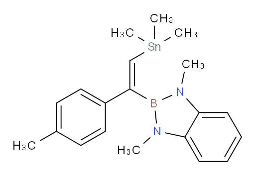 (E)-1,3-dimethyl-2-(1-(p-tolyl)-2-(trimethylstannyl)vinyl)-2,3-dihydro-1H-benzo[d][1,3,2]diazaborole