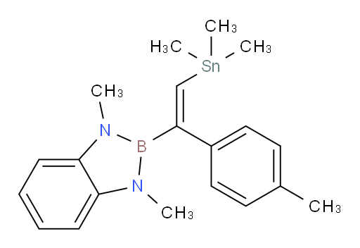 (Z)-1,3-dimethyl-2-(1-(p-tolyl)-2-(trimethylstannyl)vinyl)-2,3-dihydro-1H-benzo[d][1,3,2]diazaborole