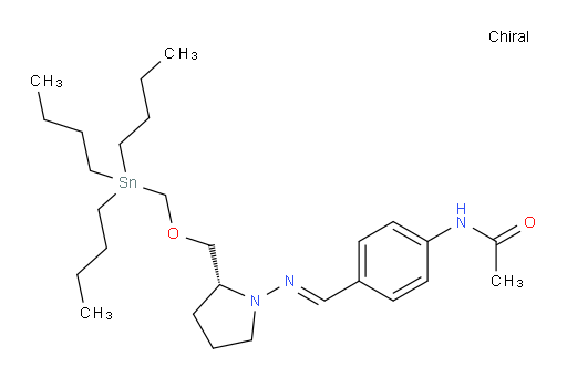 (R,E)-N-(4-(((2-(((tributylstannyl)methoxy)methyl)pyrrolidin-1-yl)imino)methyl)phenyl)acetamide