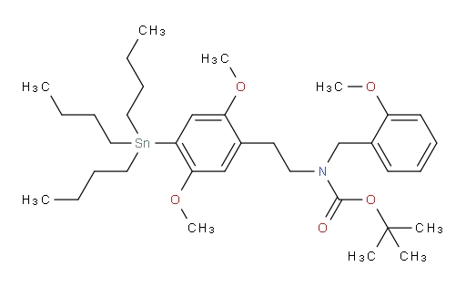 tert-butyl 2,5-dimethoxy-4-(tributylstannyl)phenethyl(2-methoxybenzyl)carbamate