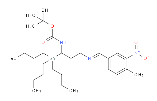 (E)-tert-butyl (3-((4-methyl-3-nitrobenzylidene)amino)-1-(tributylstannyl)propyl)carbamate