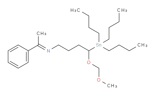 (E)-4-(methoxymethoxy)-N-(1-phenylethylidene)-4-(tributylstannyl)butan-1-amine