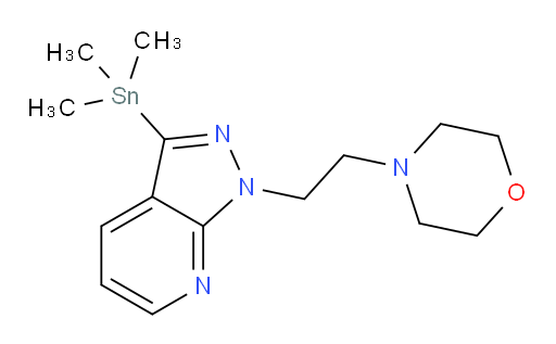 4-(2-(3-(trimethylstannyl)-1H-pyrazolo[3,4-b]pyridin-1-yl)ethyl)morpholine