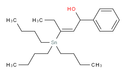 (E)-1-phenyl-3-(tributylstannyl)pent-2-en-1-ol