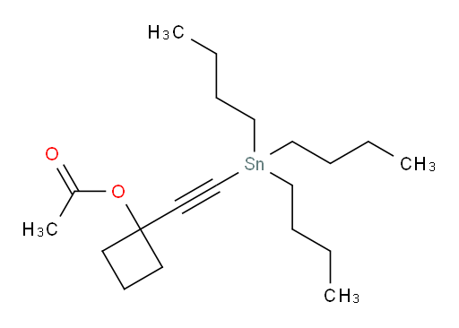 1-((tributylstannyl)ethynyl)cyclobutyl acetate