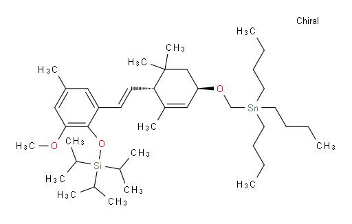 triisopropyl(2-methoxy-4-methyl-6-((E)-2-((1R,4R)-2,6,6-trimethyl-4-((tributylstannyl)methoxy)cyclohex-2-en-1-yl)vinyl)phenoxy)silane