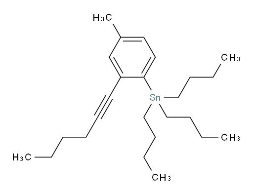 tributyl(2-(hex-1-yn-1-yl)-4-methylphenyl)stannane
