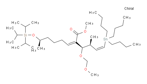(R,Z)-methyl 2-((1R,2S,Z)-1-(methoxymethoxy)-2-methyl-4-(tributylstannyl)but-3-en-1-yl)-7-((triisopropylsilyl)oxy)oct-2-enoate
