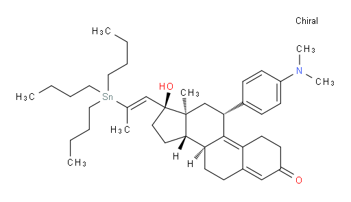 (8S,11R,13S,14S,17S)-11-(4-(dimethylamino)phenyl)-17-hydroxy-13-methyl-17-((E)-2-(tributylstannyl)prop-1-en-1-yl)-6,7,8,11,12,13,14,15,16,17-decahydro-1H-cyclopenta[a]phenanthren-3(2H)-one