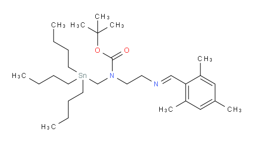 (E)-tert-butyl ((tributylstannyl)methyl)(2-((2,4,6-trimethylbenzylidene)amino)ethyl)carbamate