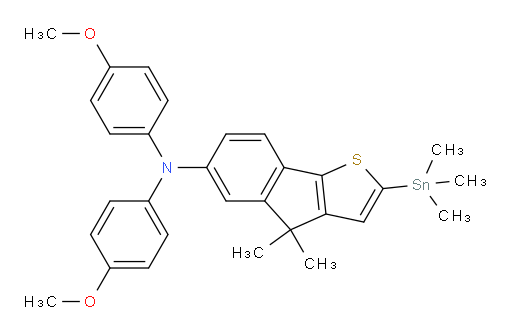 N,N-bis(4-methoxyphenyl)-4,4-dimethyl-2-(trimethylstannyl)-4H-indeno[1,2-b]thiophen-6-amine