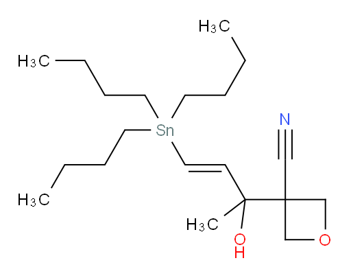 (E)-3-(2-hydroxy-4-(tributylstannyl)but-3-en-2-yl)oxetane-3-carbonitrile
