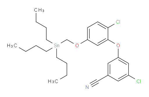 3-chloro-5-(2-chloro-5-((tributylstannyl)methoxy)phenoxy)benzonitrile