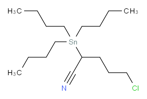 5-chloro-2-(tributylstannyl)pentanenitrile