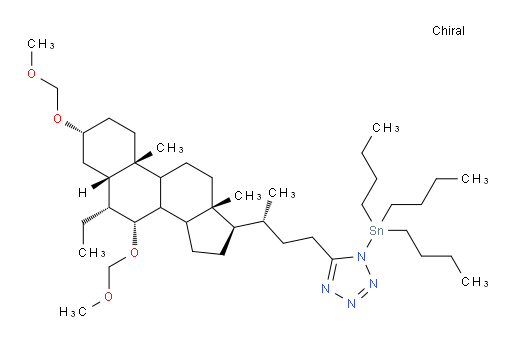 5-((3R)-3-((3R,5S,6R,7R,10S,13R,17R)-6-ethyl-3,7-bis(methoxymethoxy)-10,13-dimethylhexadecahydro-1H-cyclopenta[a]phenanthren-17-yl)butyl)-1-(tributylstannyl)-1H-tetrazole