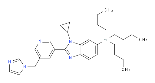 2-(5-((1H-imidazol-1-yl)methyl)pyridin-3-yl)-1-cyclopropyl-6-(tributylstannyl)-1H-benzo[d]imidazole