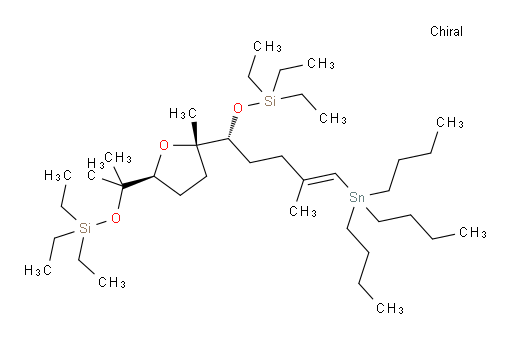 triethyl(((R,E)-4-methyl-1-((2S,5S)-2-methyl-5-(2-((triethylsilyl)oxy)propan-2-yl)tetrahydrofuran-2-yl)-5-(tributylstannyl)pent-4-en-1-yl)oxy)silane