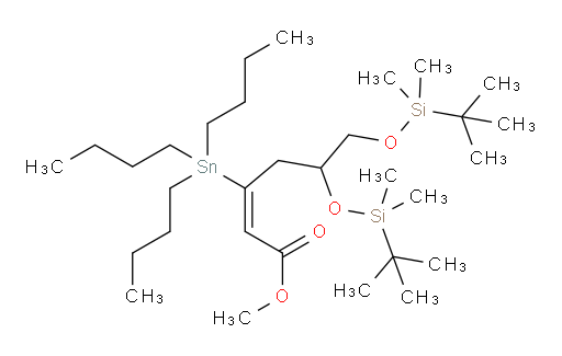 (E)-methyl 5,6-bis((tert-butyldimethylsilyl)oxy)-3-(tributylstannyl)hex-2-enoate