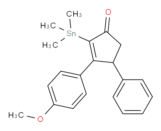 3-(4-methoxyphenyl)-4-phenyl-2-(trimethylstannyl)cyclopent-2-enone