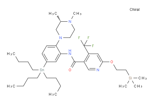 (S)-N-(2-(3,4-dimethylpiperazin-1-yl)-5-(tributylstannyl)phenyl)-4-(trifluoromethyl)-6-(2-(trimethylsilyl)ethoxy)nicotinamide