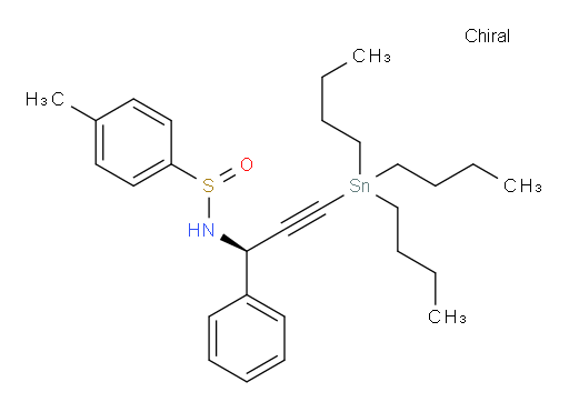 (S)-4-methyl-N-((R)-1-phenyl-3-(tributylstannyl)prop-2-yn-1-yl)benzenesulfinamide
