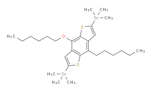 (4-hexyl-8-(hexyloxy)benzo[1,2-b:4,5-b']dithiophene-2,6-diyl)bis(trimethylstannane)