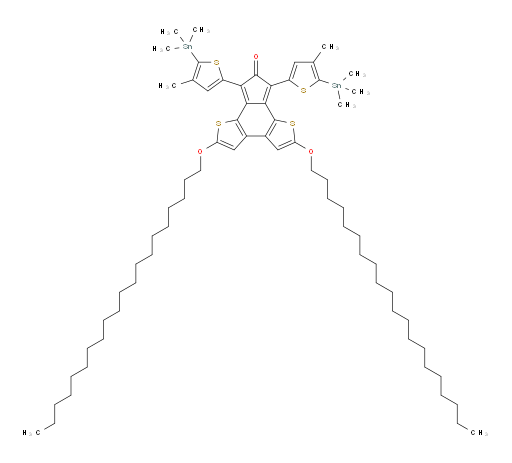 2,5-bis(icosyloxy)-7,9-bis(4-methyl-5-(trimethylstannyl)thiophen-2-yl)-8H-indeno[4,5-b:7,6-b']dithiophen-8-one