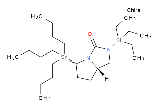 (5S,7aS)-5-(tributylstannyl)-2-(triethylsilyl)tetrahydro-1H-pyrrolo[1,2-c]imidazol-3(2H)-one