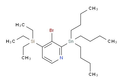 3-溴-2-(三丁基锡基)-4-(三乙基硅基)吡啶