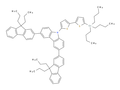 3,6-bis(9,9-dipropyl-9H-fluoren-2-yl)-9-(5'-(tributylstannyl)-[2,2'-bithiophen]-5-yl)-9H-carbazole