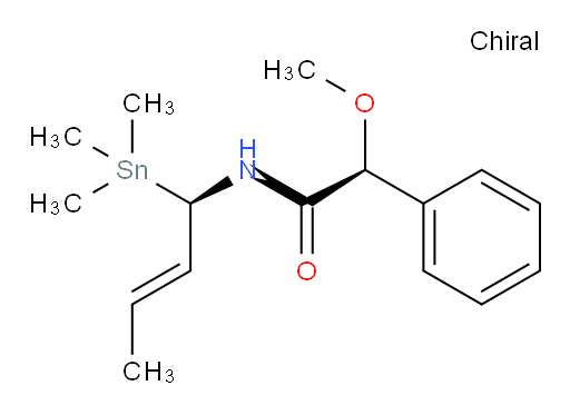 (S)-2-methoxy-2-phenyl-N-((R,E)-1-(trimethylstannyl)but-2-en-1-yl)acetamide