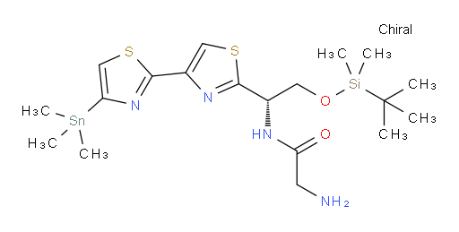 (S)-2-amino-N-(2-((tert-butyldimethylsilyl)oxy)-1-(4-(trimethylstannyl)-[2,4'-bithiazol]-2'-yl)ethyl)acetamide