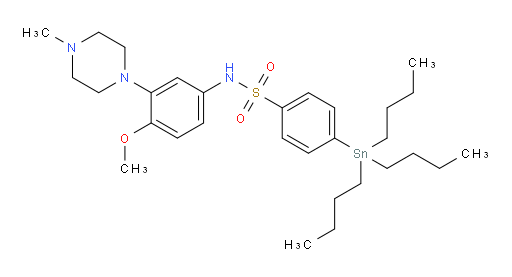 N-(4-methoxy-3-(4-methylpiperazin-1-yl)phenyl)-4-(tributylstannyl)benzenesulfonamide